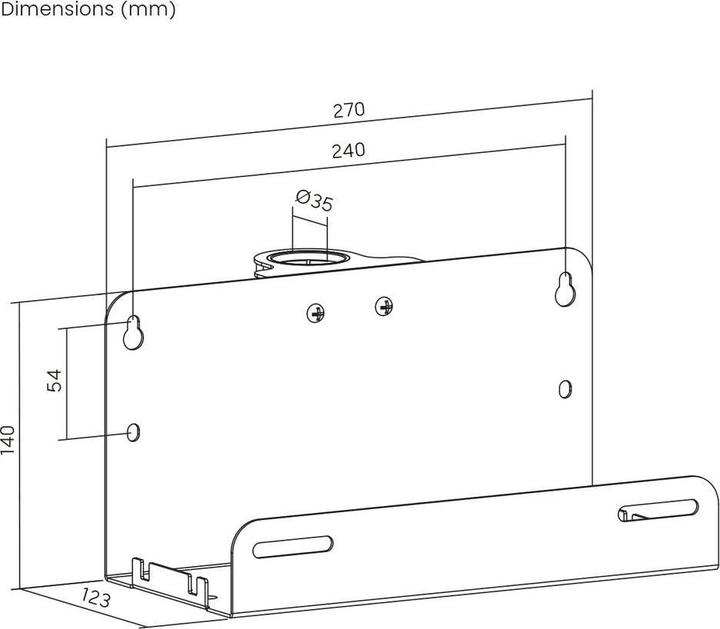 Produktbild myWall Halterung für Media-Player (1 Stk., Wandmontage, Nicht beweglich)