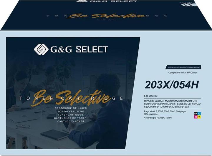 Produktbild G&G Toner ersetzt HP 203X Kompatibel Kombi-Pack Schwarz, Cyan, Magenta, Gelb G (BK)