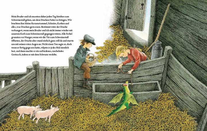Actual product image The dragon with red eyes (Astrid Lindgren, Ilon Wikland, Senta Kapoun, German)