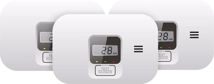 Actual product image Elro Blue Line kool monoxide detector 3-pack