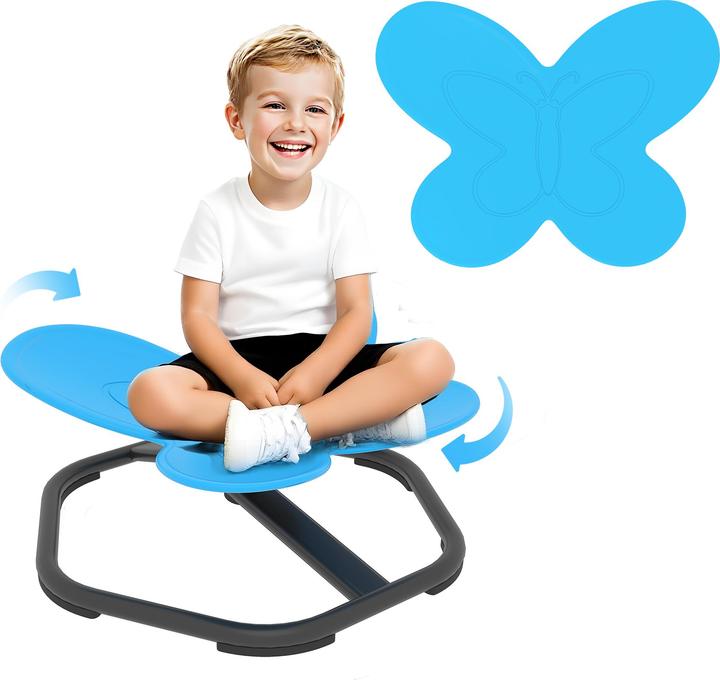 Aiyaplay Sensorischer Drehstuhl Kunststoff, Stahl Blau (Kinderstuhl)