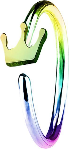 Immagine prodotto Star Piercing Anello micro piercing con corona colorata (senza ottone, Acciaio chirurgico 316L)