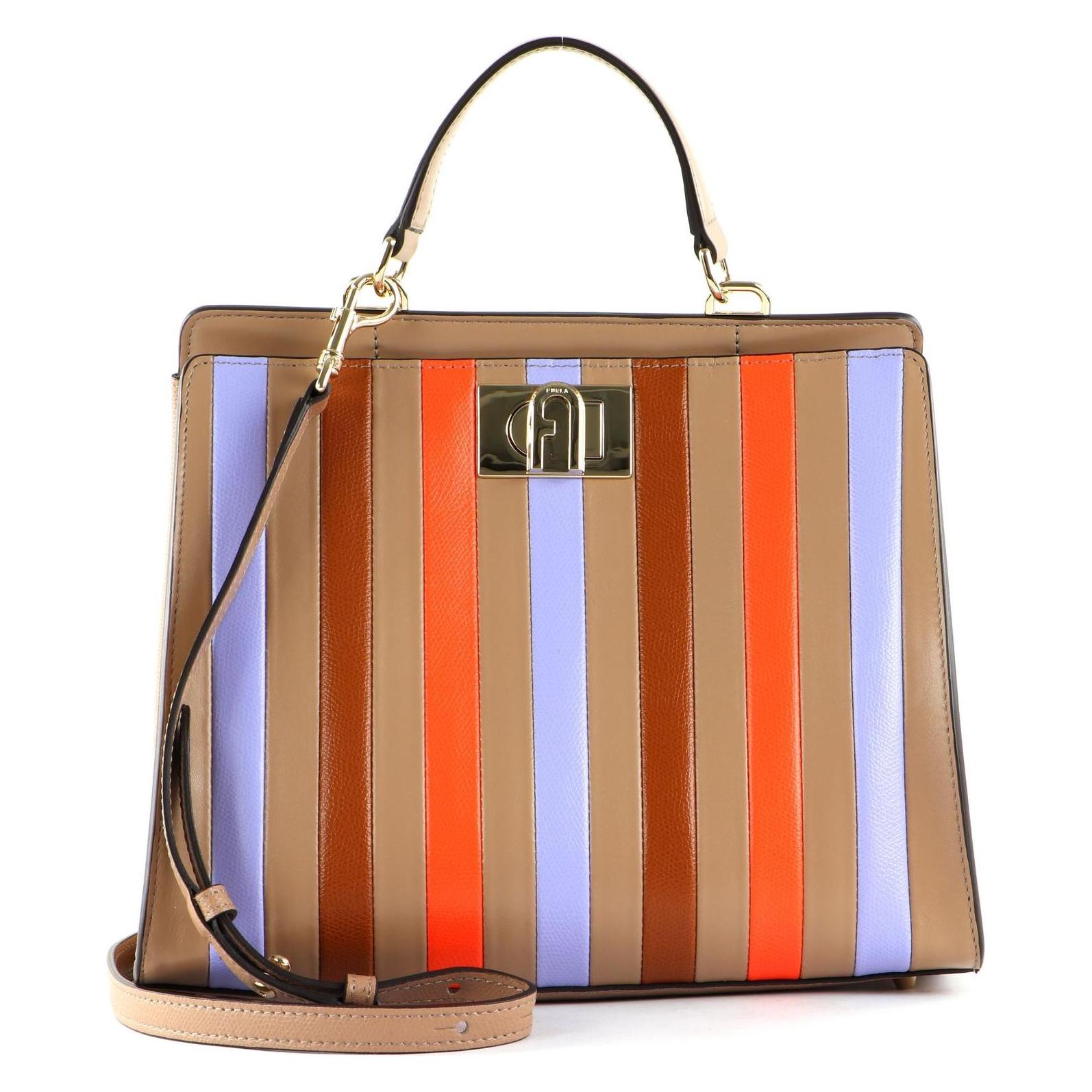 Furla, Damen, Handtasche, 1927 Mini Top Handle Bag, Orange, Braun