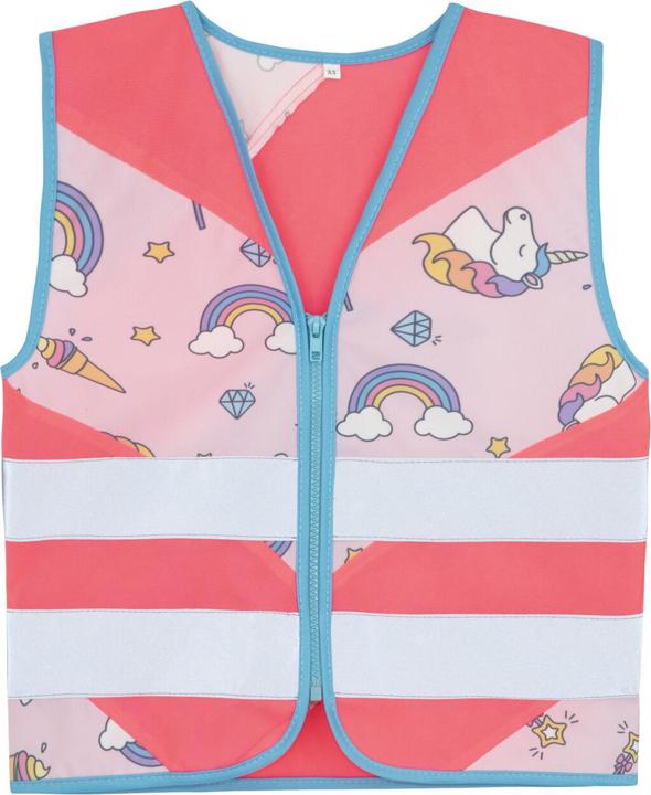 Actual product image Korntex Kinder Warnweste Action „Fantasy“ - CO2 Neutral - Pink/Einhorn - XXS (XXS)