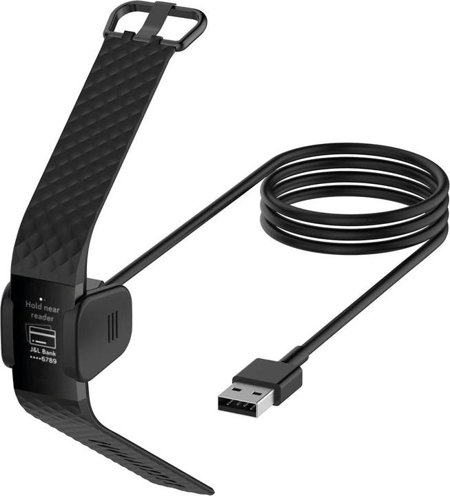Produktbild JTI USB-Cradle-Dock-Ladegerät - kompatibel mit Fitbit Charge 3, 1 m