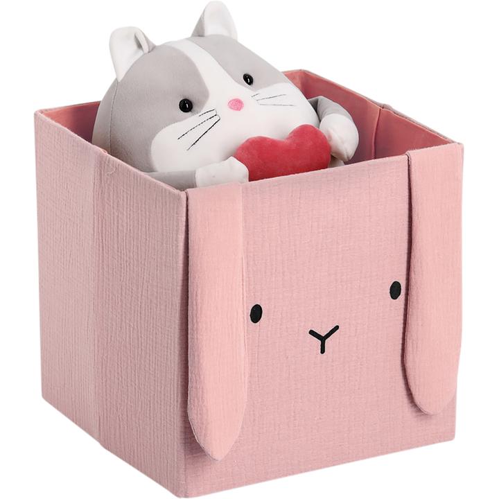Produktbild Zeller Present Aufbewahrungsbox Hase Musselin 28x28x28 cm (28 x 28 x 28 cm)