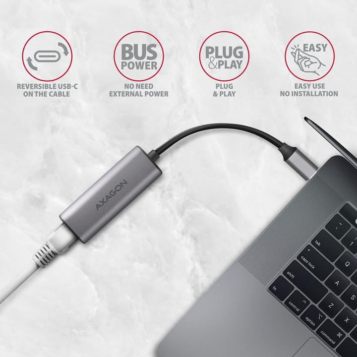 Image du produit Axagon ADE-25RC (USB-C, RJ45 2.5 Gigabit Ethernet (1x))