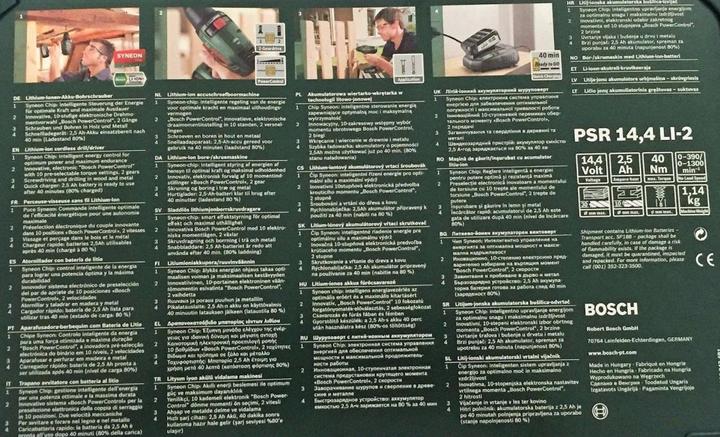 Image du produit Bosch Home & Garden PSR 14.4 Li-2 (Fonctionnement sur batterie)
