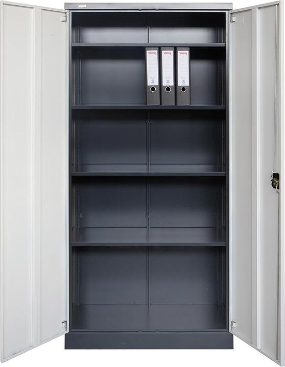 Produktbild Jet-Line Stahlschrank Moskau dunkelgrau weiss (90 x 40 x 180 cm)