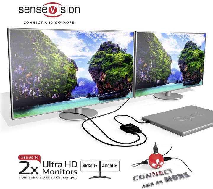 Produktbild Club 3D CSV-1477 USB A auf DisplayPort (DP, 9.30 cm)