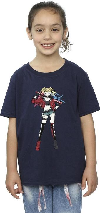 Produktbild Harley Quinn Mädchen TShirt aus Baumwolle in stehender Pose (140, 146)