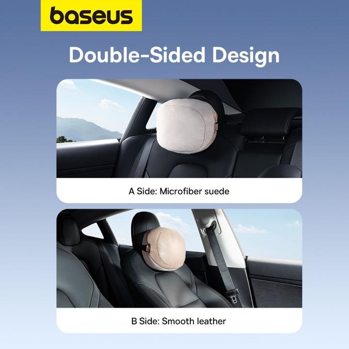 Image du produit Baseus Double face Car Headrest Mounted Pillow Comfort Ride (gris)