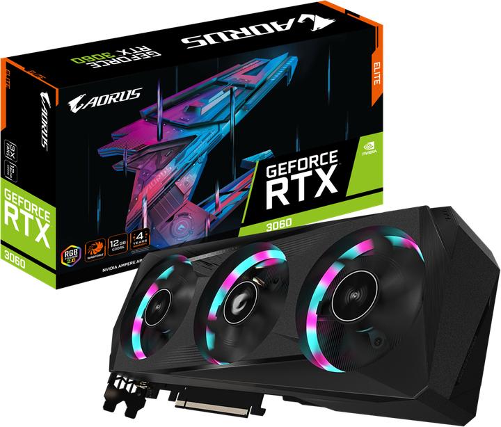 Productafbeelding Gigabyte GeForce RTX 3060 AORUS ELITE LHR (12 GB)