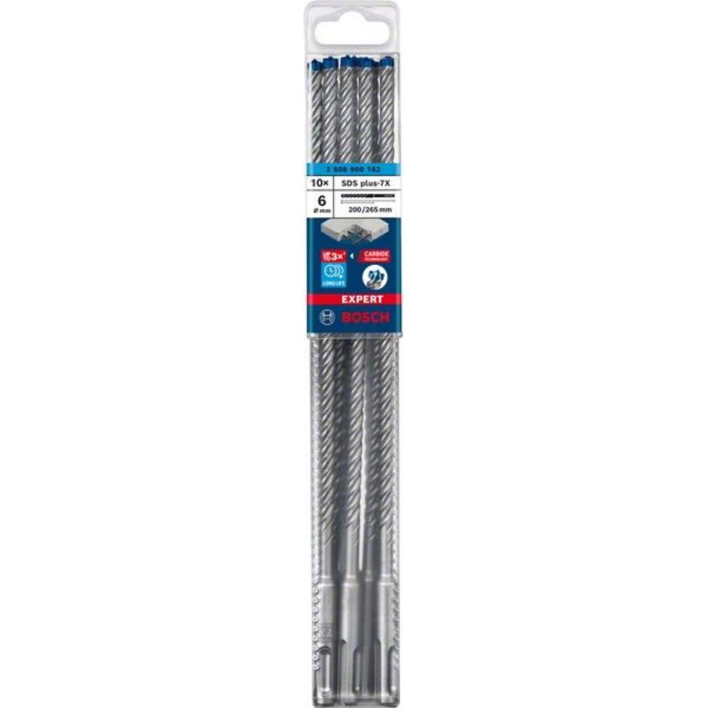 Thumbnail - Bosch Professional Zubehör, Bohrereinsatz, EXPERT SDS plus-7X Hammerbohrer, 6 x 200 x 265 mm, 10-tlg. (6,00 mm)