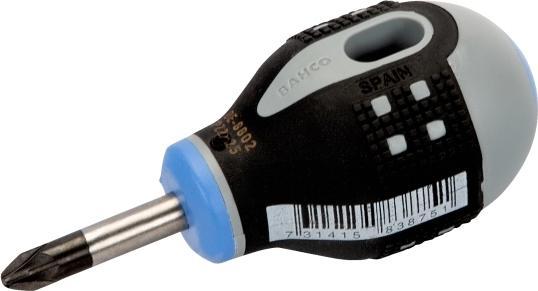 Produktbild Bahco ERGO Pozidriv Schraubendreher mit kurzem Gummigriff, PZ1 x 25 mm (Pozidriv-Kreuzschlitz (PZ))