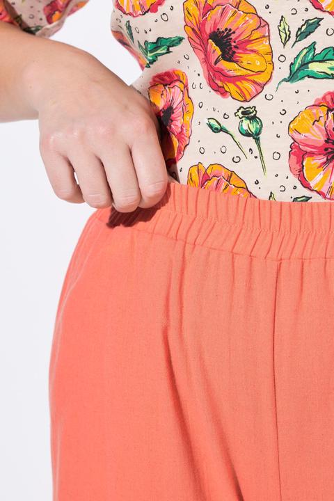 Immagine prodotto Ulla Popken Pantaloni a palazzo in lino misto con cintura elastica e taglio della gamba ampio (42, 44)