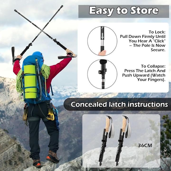 Produktbild Kuofany Klappbare Trekkingstöcke (130 cm)