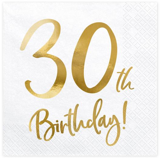 Partydeco 30 Jahre (20 x, 33 x 33 cm)