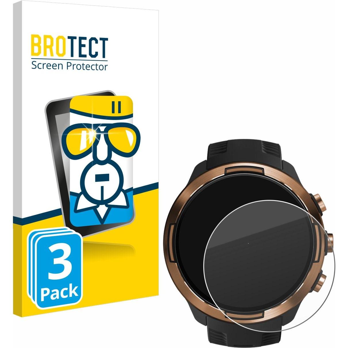 BROTECT Panzerglas Hartglas Displayschutz, Smartwatch Schutzfolie, Transparent