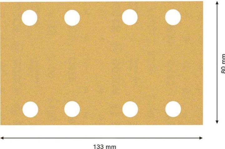 Actual product image Bosch Professional Zubehör Expert C470 Sandpaper with 8 holes for orbital sander, 80 x 133 mm, G 180, 10 pcs. (180)