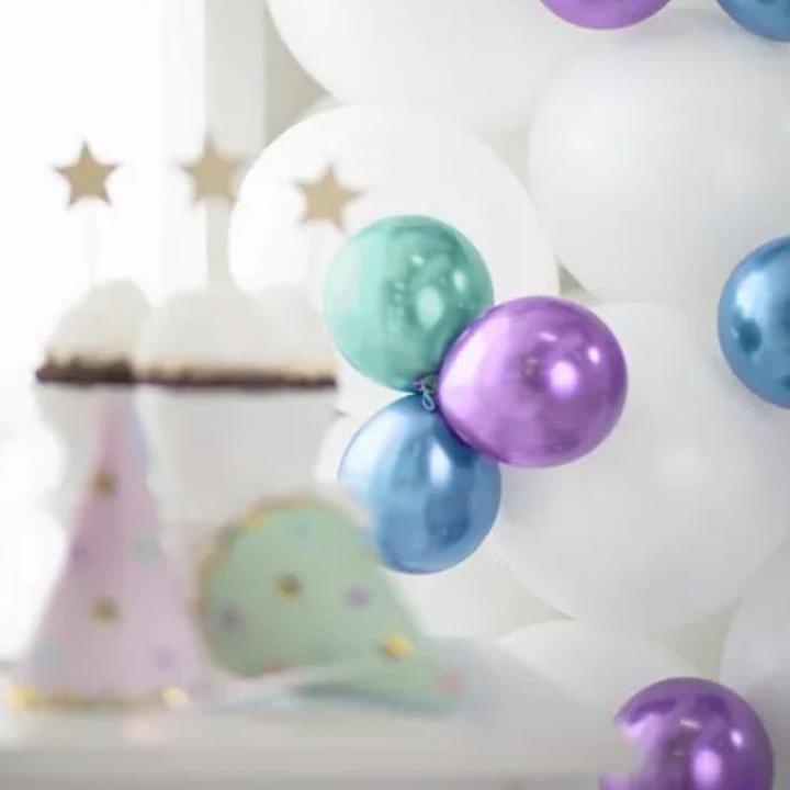 Image du produit Partydeco Mini ballons effet miroir Vert Menthe - 50 Pcs (50 x)