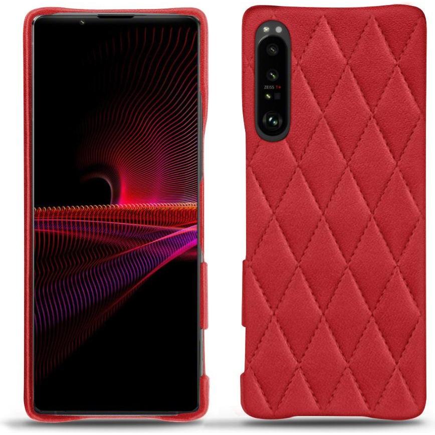 Noreve Lederschutzhülle (Sony Xperia 1 III), Smartphone Hülle, Rot