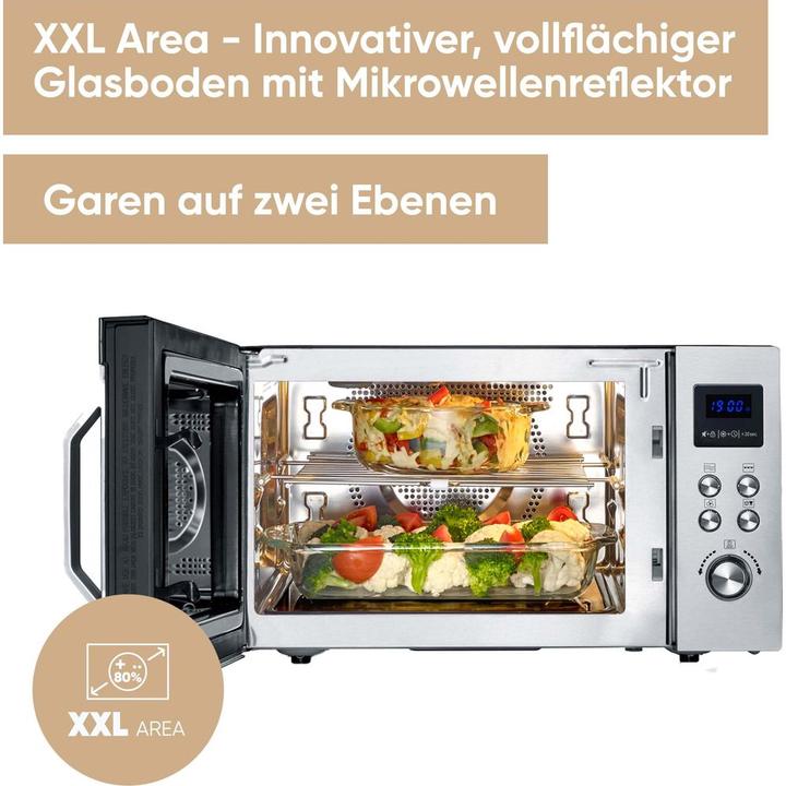 Image du produit Severin Microwave w/ceramic plate 900 watts 25 l - Steel (29070) (25 l)