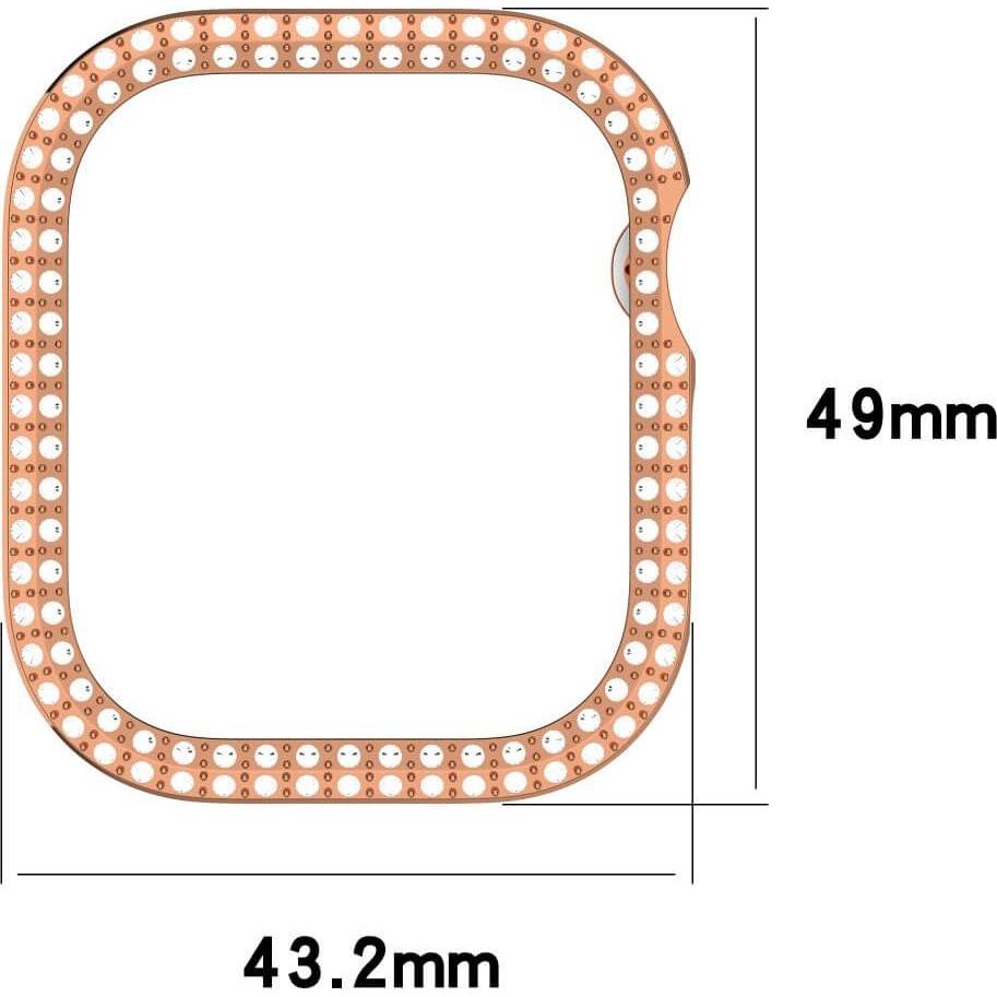 Cover-Discount Apple Watch 10 - 46mm - Glitzer Strass Schutz Case, Smartwatch Zubehör, Transparent