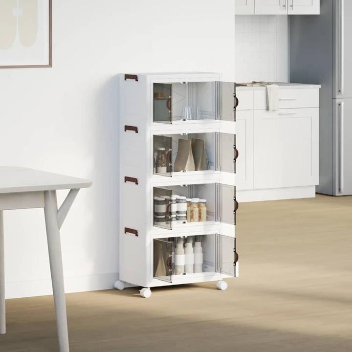 Actual product image vidaXL Storage box with wheels Stackable 4-tier 28 L (28 l)