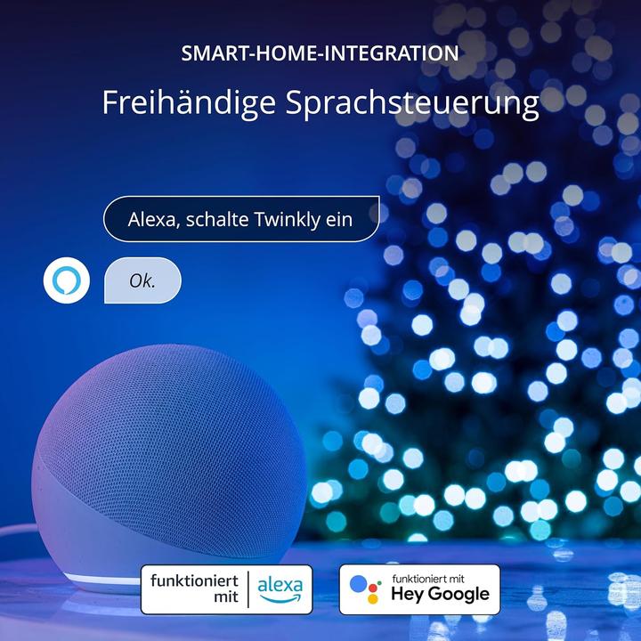 Produktbild Twinkly Candies - 100 Pearl-shaped RGB LEDs Green Wire USB-C (6 m)