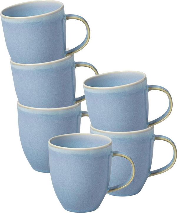 Villeroy & Boch Multipack Crafted Blueberry Becher mit Henkel - 6 Stück (358 ml, 6 x)