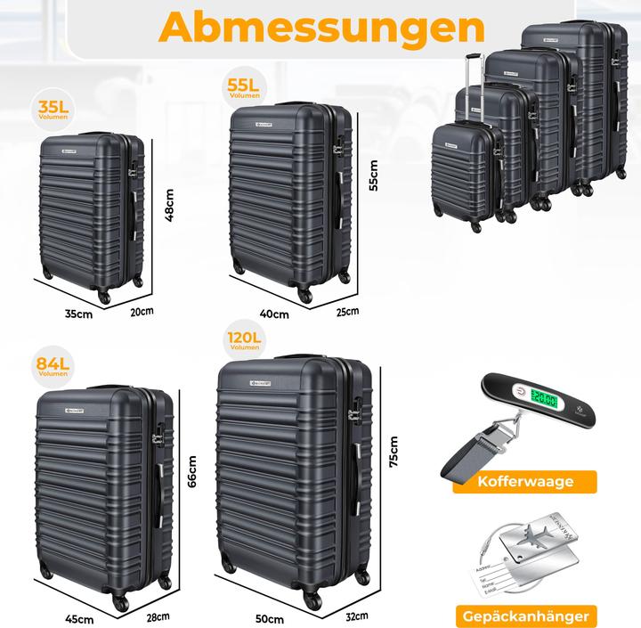 Produktbild Kesser 4-teiliges ABS-Hartschalenkofferset