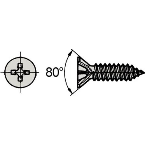 Werkstarck, Viti, Viti per lamiera a testa svasata A2 (100 Viti per pezzo)