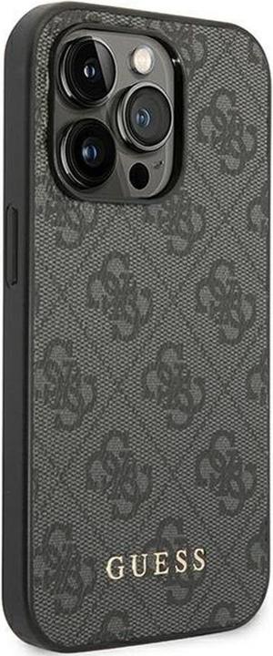 Produktbild Guess GUHCP14XG4GFGR iPhone 14 Pro Max 6,7" szary/grey hard case 4G Metal Gold Logo (Apple iPhone 14 Pro Max)