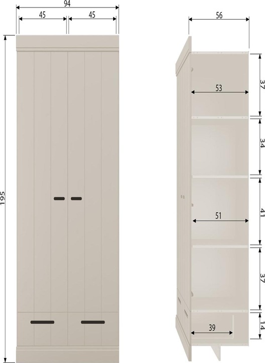 Actual product image Woood Connect (195 x 94 x 53 cm)