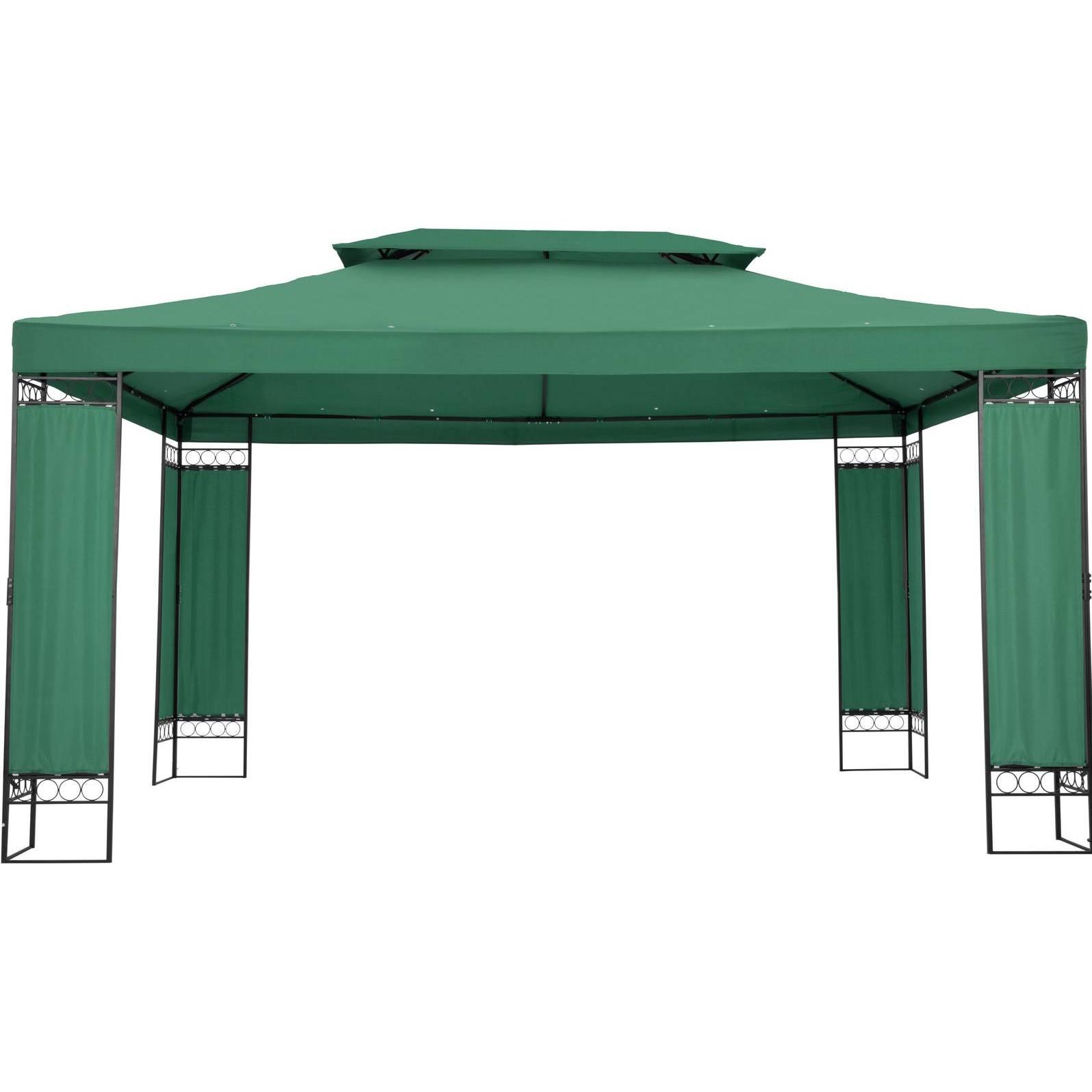 Thumbnail - Uniprodo, Pavillon, Gartenpavillon Festzelt Pavillon Metall Sonnendach Partyzelt 3x4m dunkelgrün (394 cm, 294 cm)