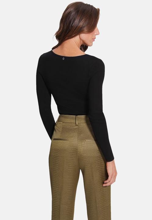 Produktbild Guess Body Langärmliger BLING RING UMI mit Rundhalsausschnitt und Cut-Out-Detail in Slim Fit (S)