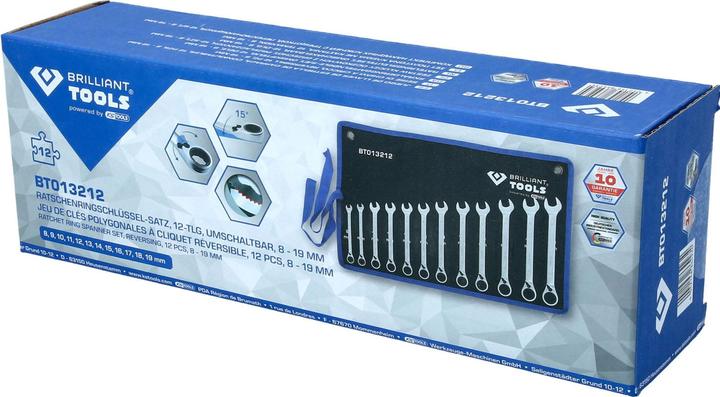 Produktbild Brilliant Tools BT013212 (19 mm, 12 mm, 14 mm, 16 mm, 10  mm, 18 mm, 17 mm, 11 mm, 15 mm, 8 mm, 9 mm, 13 mm)
