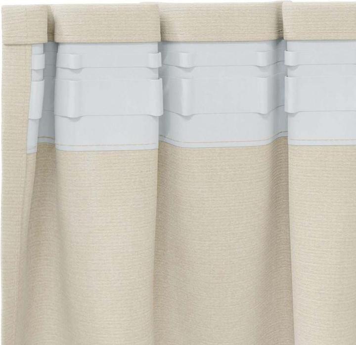 Produktbild VidaXL Verdunkelungsvorhänge mit Klettband 2 Stk. Creme Samt (140 x 140 cm)
