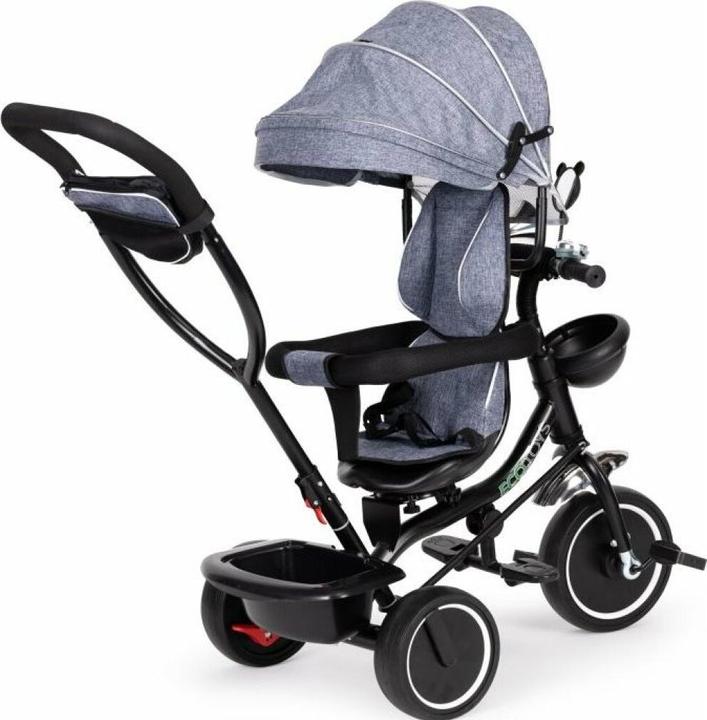 Actual product image EcoToys Dreirad mit Schüttler und Führungsstange grau