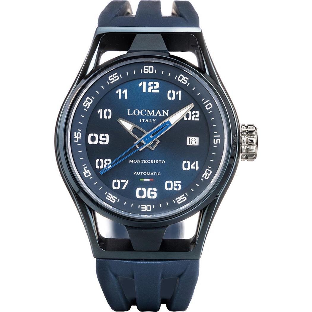 Locman, Armbanduhr, Italy Armbanduhr Montecristo Automatik Ref.0537, Blau, (42 mm)