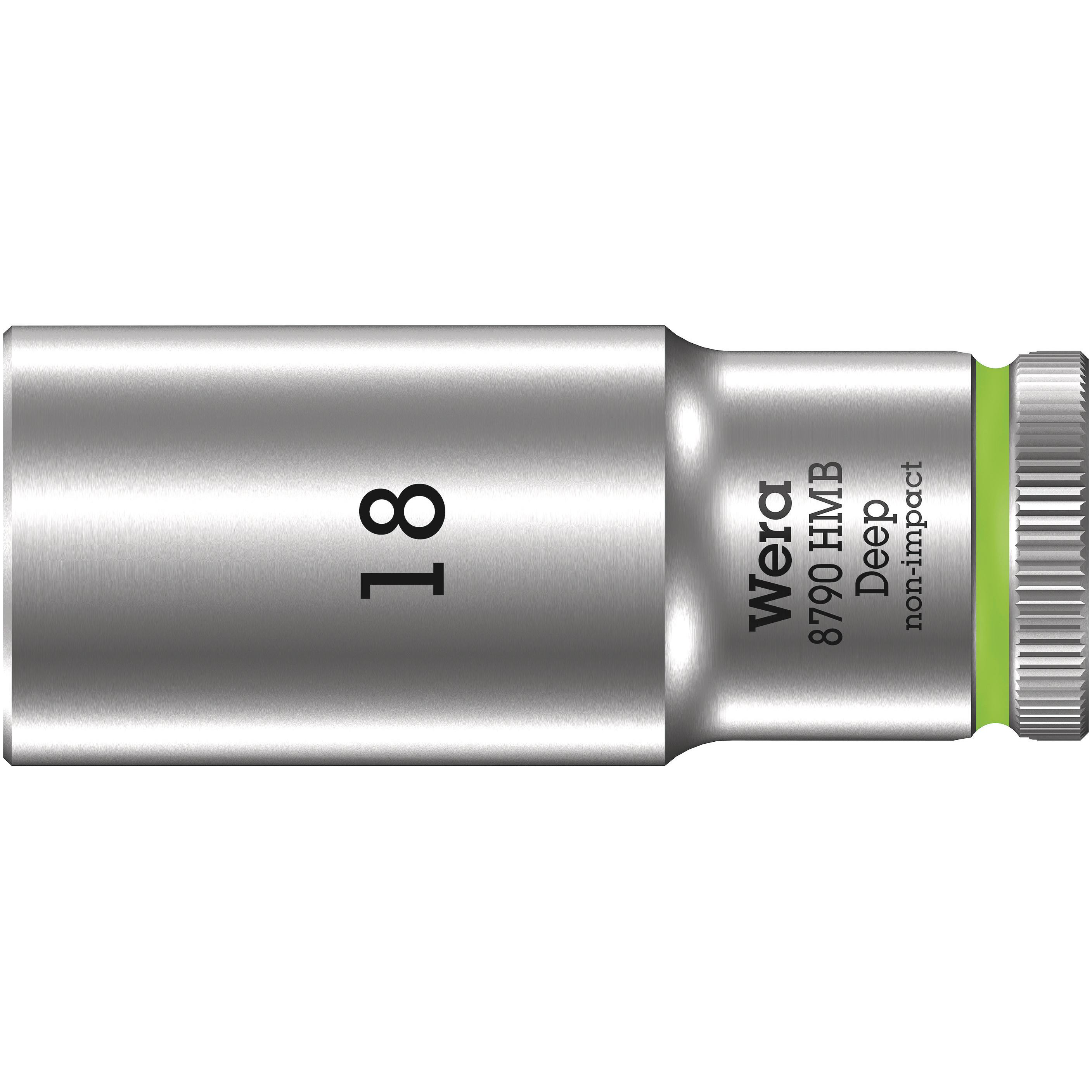 Wera, Steckschlüssel + Stecknuss, 8790 HMB Deep 18,0 (18 mm)