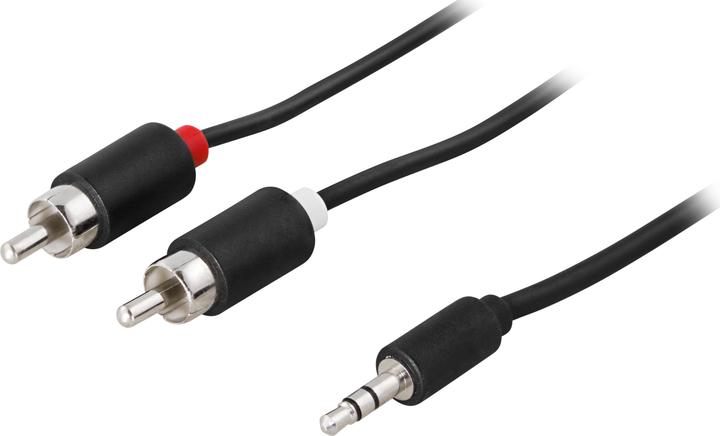 Produktbild Deltaco mm-143A - 10m RCA Han 3.5 mm (10 m, Cinch Kabel)