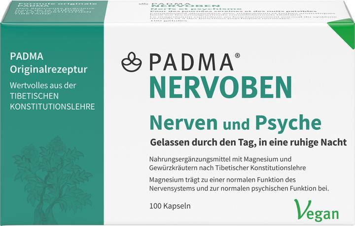 Valori nutrizionali e ingredienti Padma Nervoben (100 Pezzo/i, Pillole, 82 g)