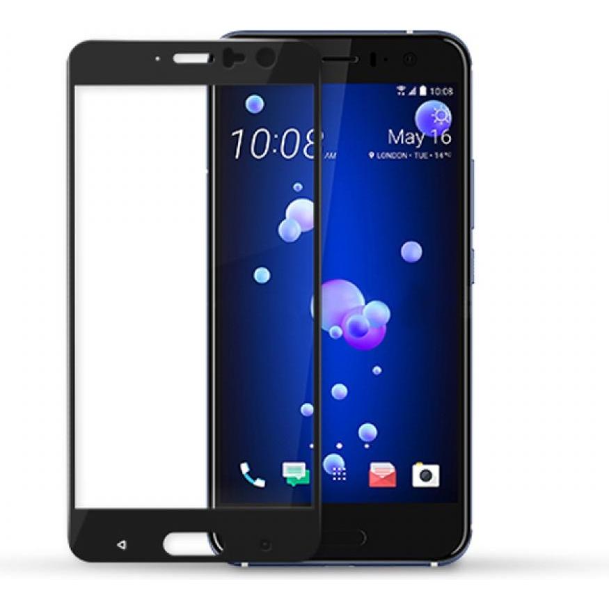 Thumbnail - Screenguard HTC U11 Full Screen Panzerglas Schutzfolie 2.5D 9H (1 Stück, HTC U11), Smartphone Schutzfolie, Schwarz
