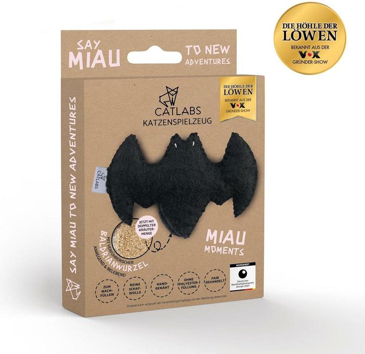 Immagine prodotto Catlabs Giocattolo per gatti Catman con radice di valeriana, fatto a mano (Palla giocattolo per gatti)