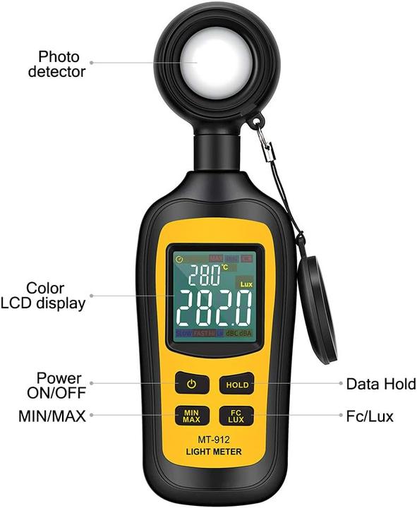 Actual product image Urceri Luxmeter, yellow
