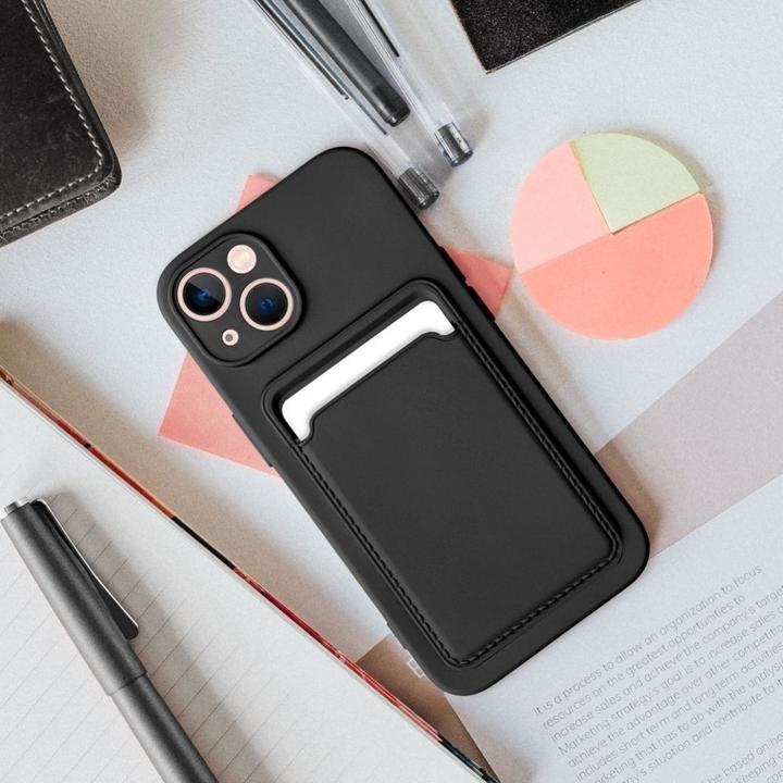 Produktbild OEM Back panel cover CARD case for IPHONE 16 black (Apple iPhone 16)