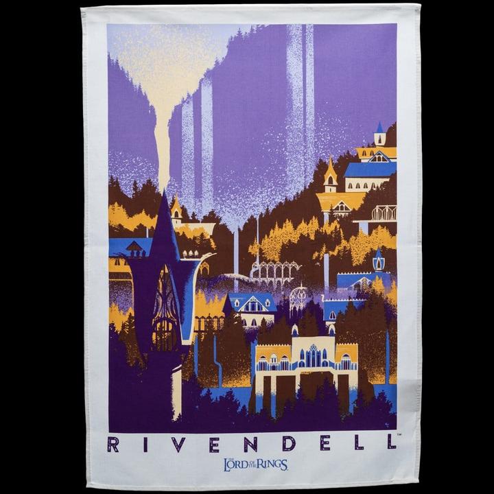 Produktbild Weta Workshop - The Lord of the Rings - Rivendell & Hobbiton Tea Towel Set of 2 (70 x 50 cm)