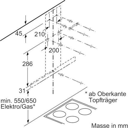 Actual product image Bosch Hausgeräte DWB67IM50 (Wall hood)